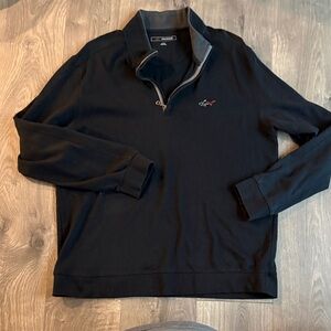 Greg Norman Collection Black Zip-Up Sweater